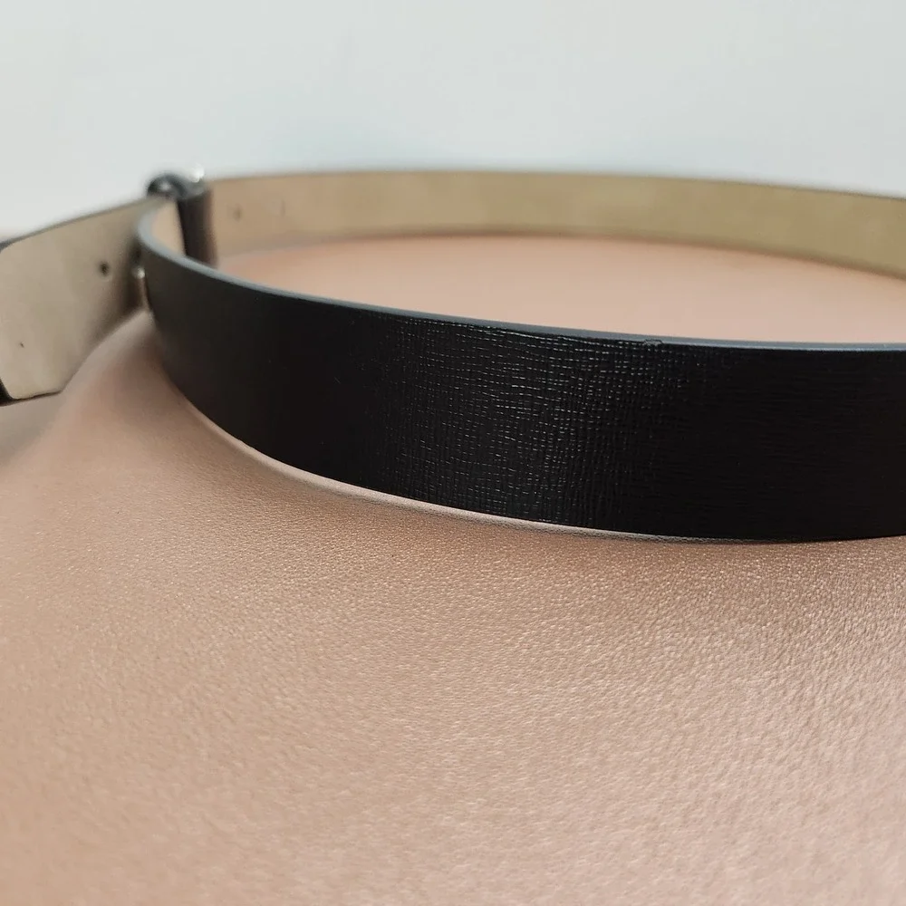 Steve Madden Mens Dress Casual Every Day Leather Belt Black Size